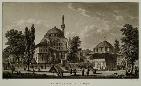 Vue de place de Top Khané - Pertusier Charles - 1817