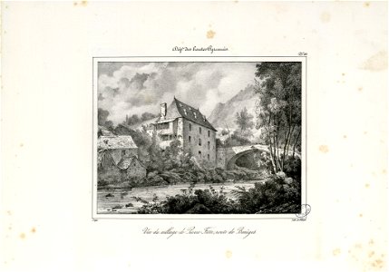 Vue du village de Pierre-Fitte, route de Barèges (Hautes Pyrénées) - Fonds Ancely - B315556101 A DEFER 013