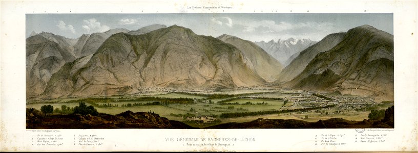 Vue générale de Bagnères-de-Luchon (Prise au-dessus du village de Barcugnas) - Fonds Ancely - B315556101 A GORSE 4 003
