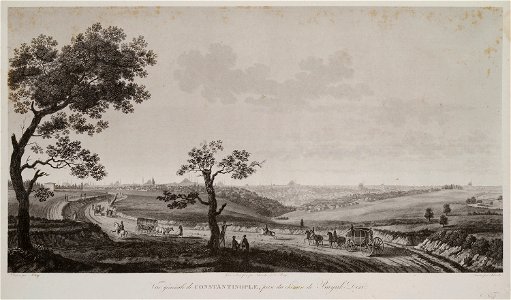 Vue général de Constantinople, prise du chemin de Buyuk Déré - Melling Antoine Ignace - 1819