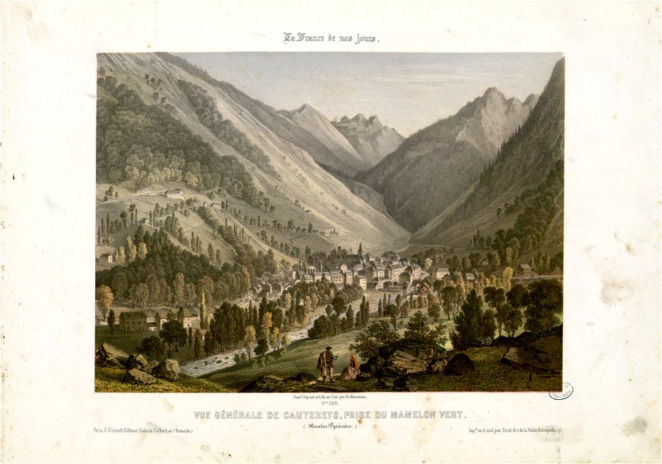 Vue générale de Cauterets, prise du Mamelon Vert (Hautes-Pyrénées) - Fonds Ancely - B315556101 A MERCEREAU 7 027