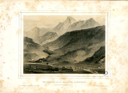 Vue générale de la Vallée des Eaux-Bonnes (Vue prise au-dessus du Bourg de Laruns) - Fonds Ancely - B315556101 A GORSE 11 002