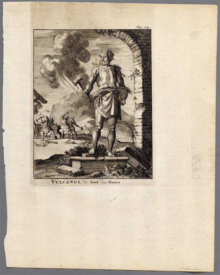 Vulcanus, de god des vuurs, objectnr A 42121
