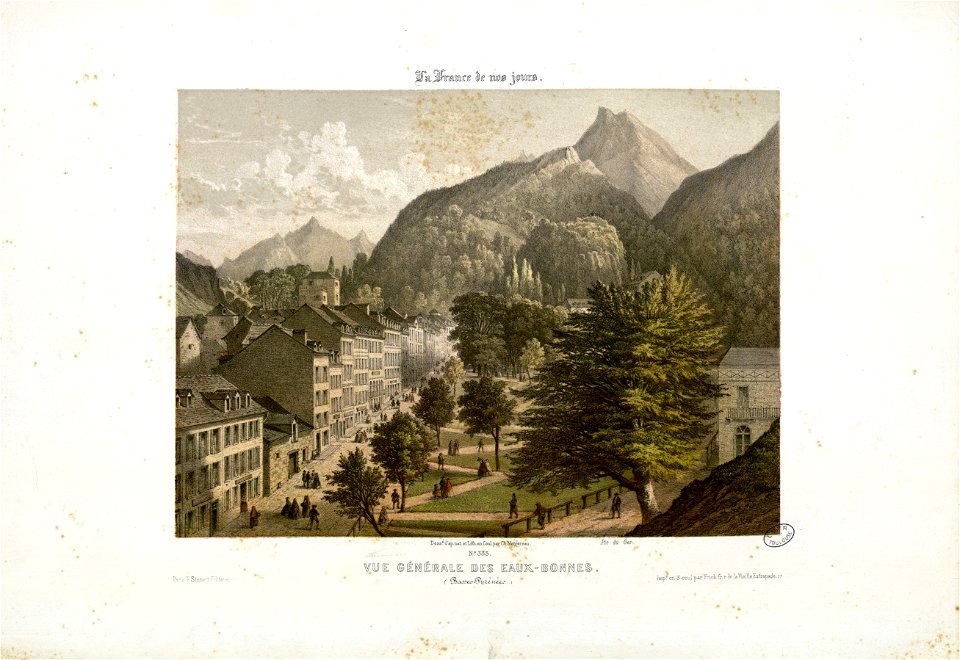 Vue générale des Eaux-Bonnes (Basses-Pyrénées) - Fonds Ancely - B315556101 A MERCEREAU 7 034