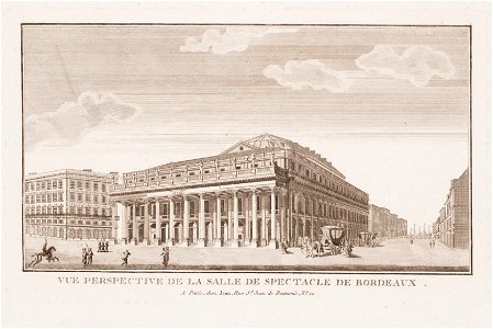 Vue perspective de la salle de spectacle de bordeaux, objectnr A 14237