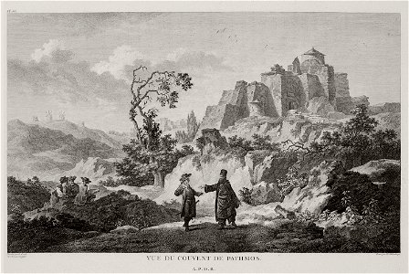Vue du couvent de Pathmos - Choiseul-gouffier Gabriel Florent Auguste De - 1782