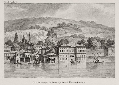 Vue du Kioque de Bostandji-Bachi à Kourou-Tchechmè - Choiseul-gouffier Gabriel Florent Auguste De - 1822