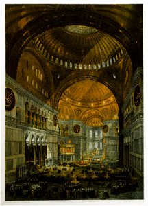Vue générale de la grande nef, en regardant l'orient - Fossati Gaspard - 1852