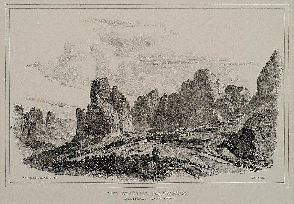 Vue générale des Météores Monasterères sur le Pinde - Stackelberg Otto Magnus Von - 1834