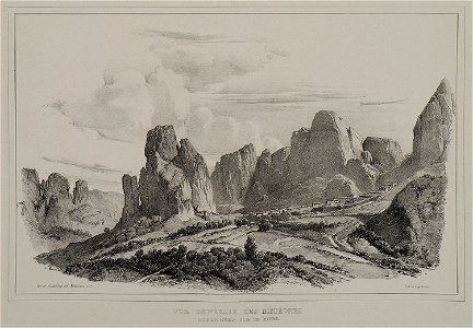 Vue générale des Météores Monasterères sur le Pinde - Stackelberg Otto Magnus Von - 1834