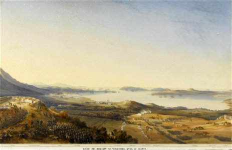 Vue générale du siège de Toulon le 30 novembre 1793