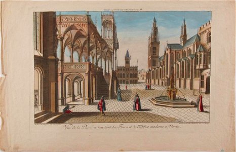 Vue de la Place ou l on tient les Foires et de l Edifice moderne a Venise