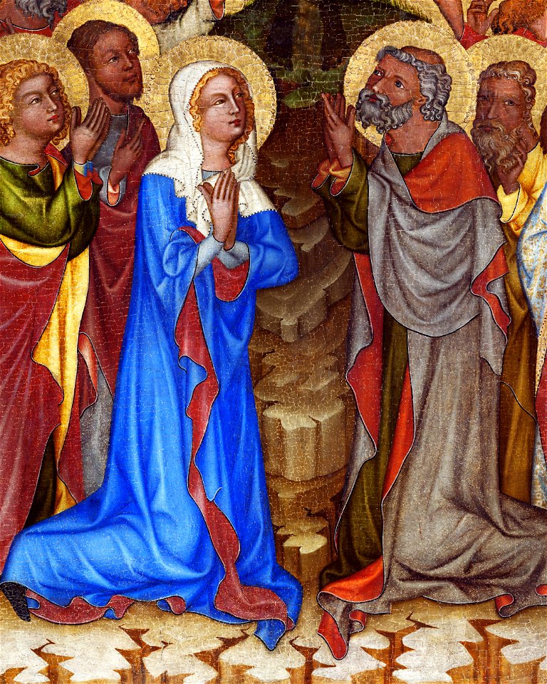 Vyšebrodský cyklus - Nanebevstoupení (detail P. Marie)
