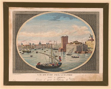Vue du port Philadelphie - dans l'Amérique - graveé d'aprés le tableau de Vernet - Vernet pinxit. LCCN2004672472