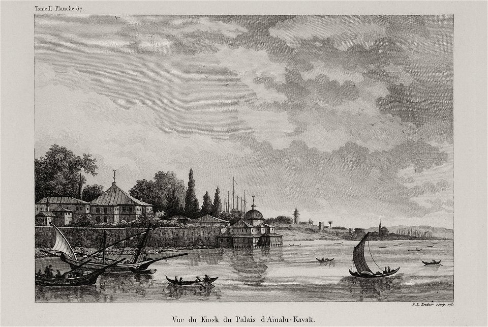 Vue du Palais d'Ainalu-Kavak - Choiseul-gouffier Gabriel Florent Auguste De - 1822