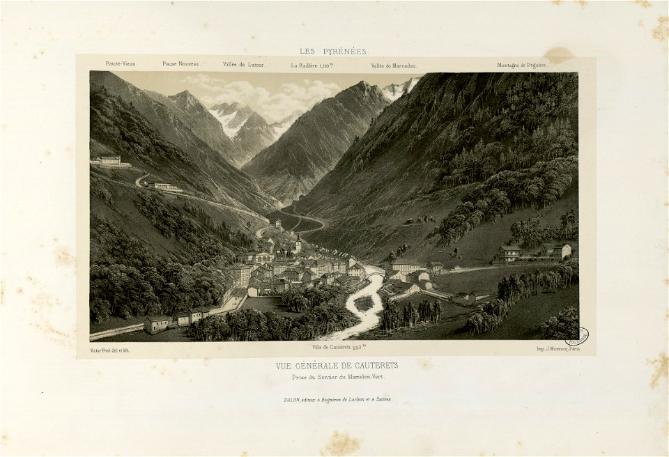 Vue générale de Cauterets - Prise du Sentier du Mamelon-Vert - Fonds Ancely - B315556101 A PETIT 3 027