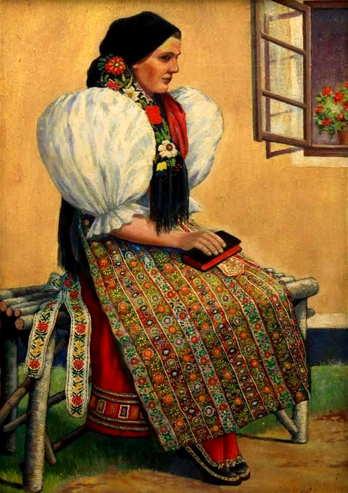 Václav Sochor (1855-1935) - Dívka v kroji