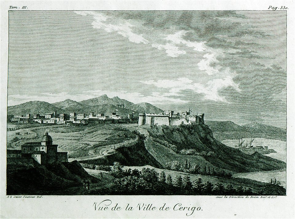 Vue de la ville de Cerigo - Grasset De Saint-sauveur André - 1800