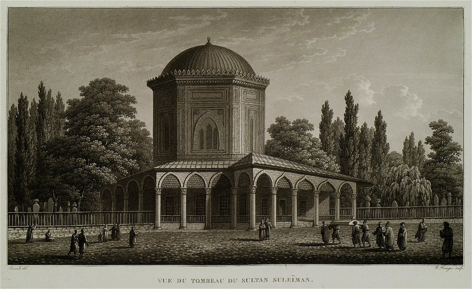Vue du tombeau du Sultan Suleïman - Pertusier Charles - 1817