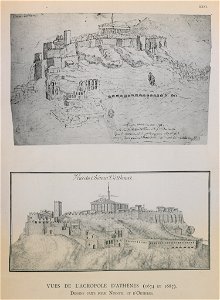 Vues de l'Acropole d'd'Athènes (1674 et 1687) Dessins faits pour Nointel et d'Ortières - Omont Henri Auguste - 1898
