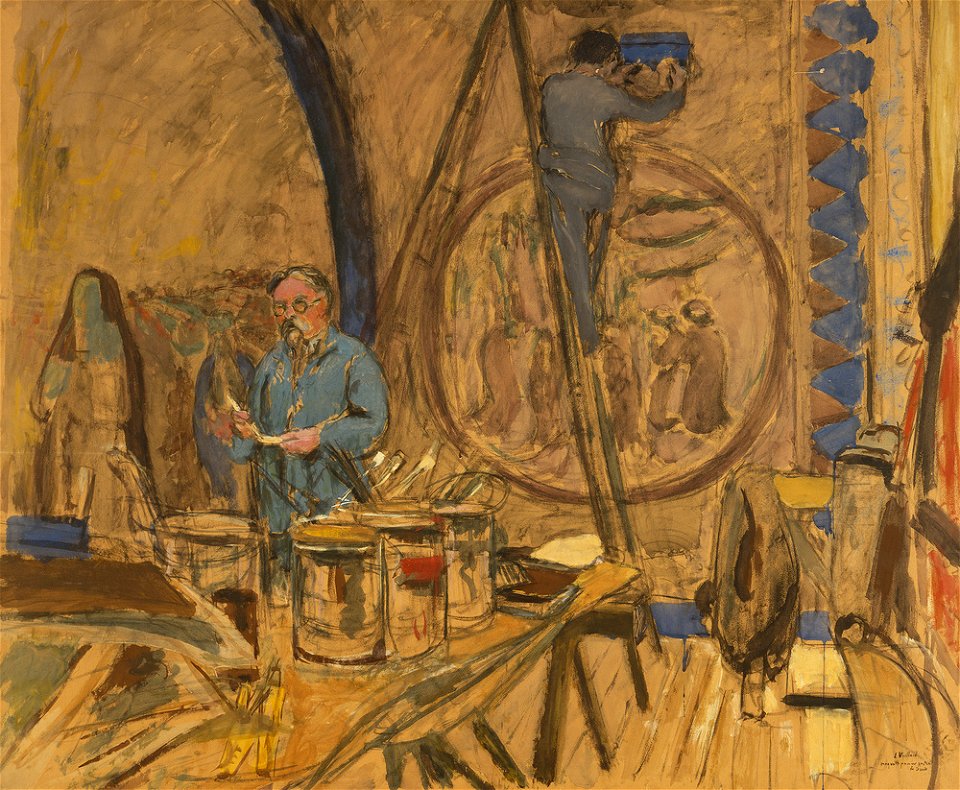 Vuillard - Maquette pour un portrait de Denis, vers 1930