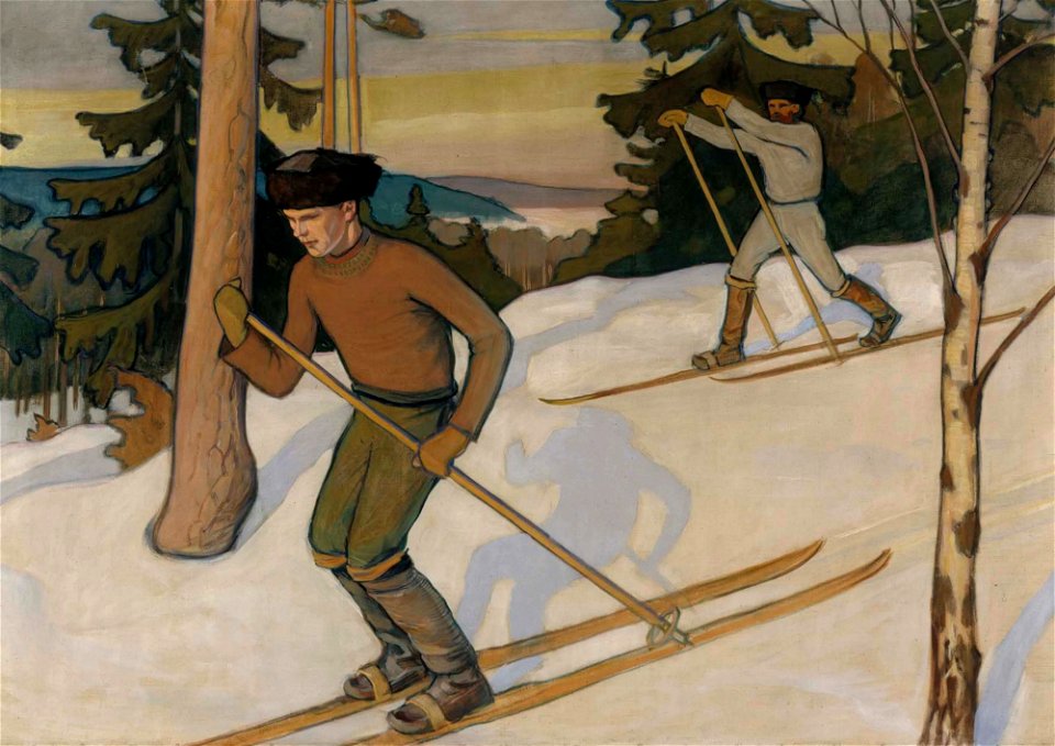 Väinö Blomstedt - Skiing Boys