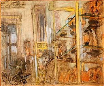 Vuillard - La Salle Clarac au Louvre, étude II, 1922