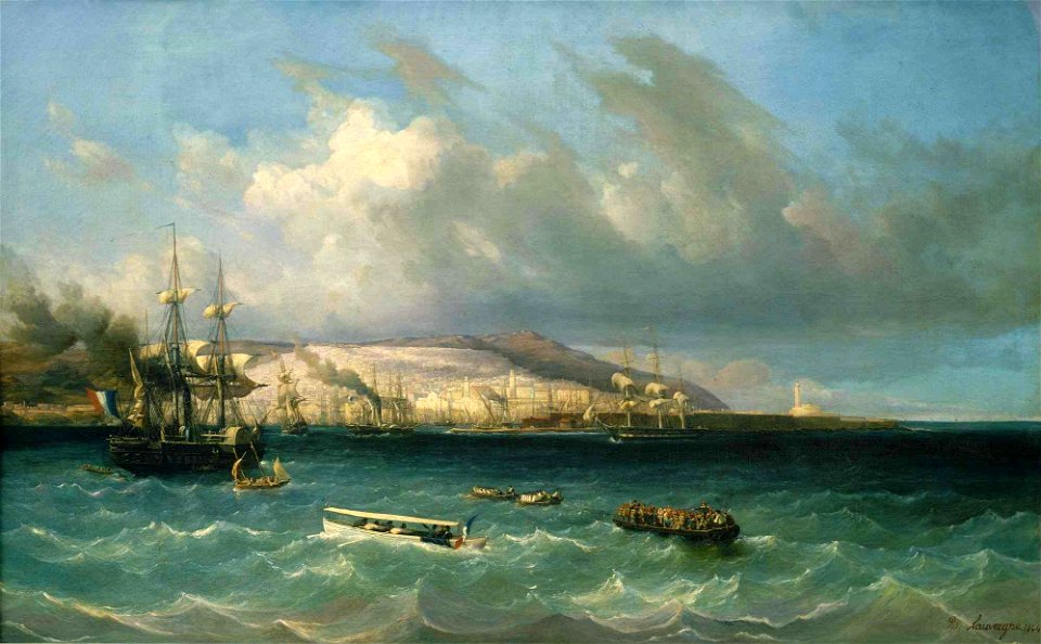 Vue du port et de la ville d'Alger