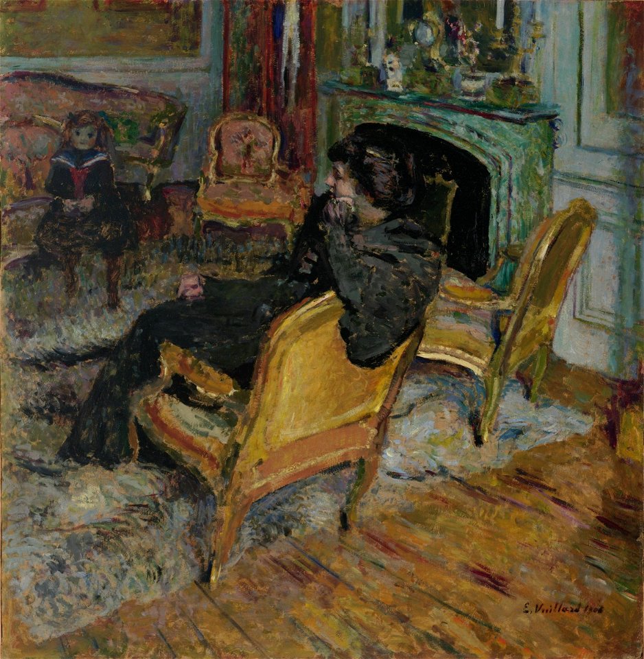 Vuillard - The Gilded Chair, Madame Georges Feydeau and her Son, 1906
