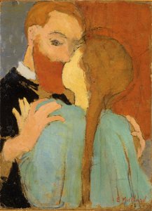 Vuillard - Self-Portrait with Sister, c. 1892
