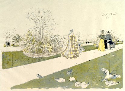 Édouard Vuillard, The Tuileries Garden, from Album des Peintres-Graveurs, 1896
