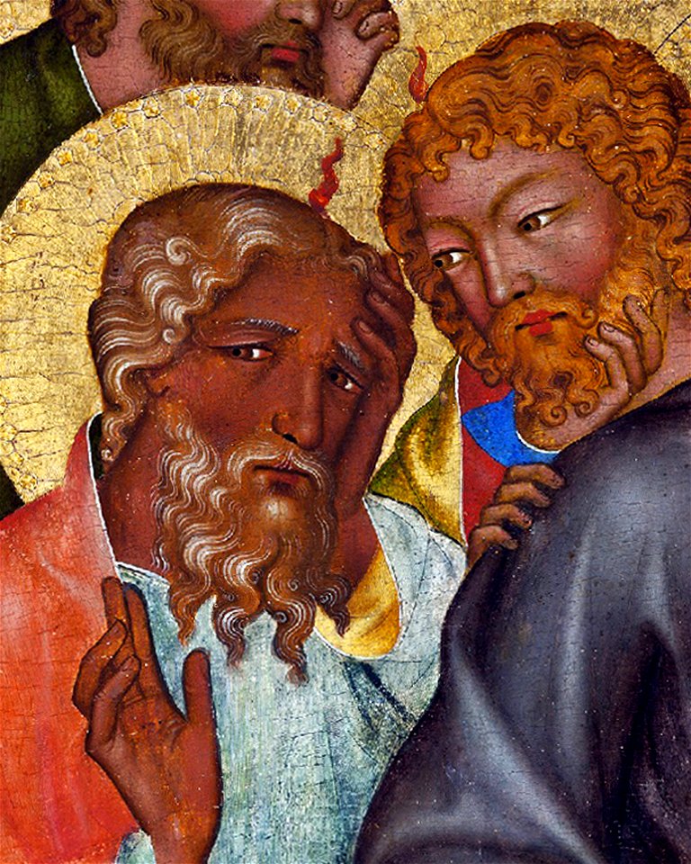 Vyšebrodský cyklus - Seslání Ducha svatého (detail)