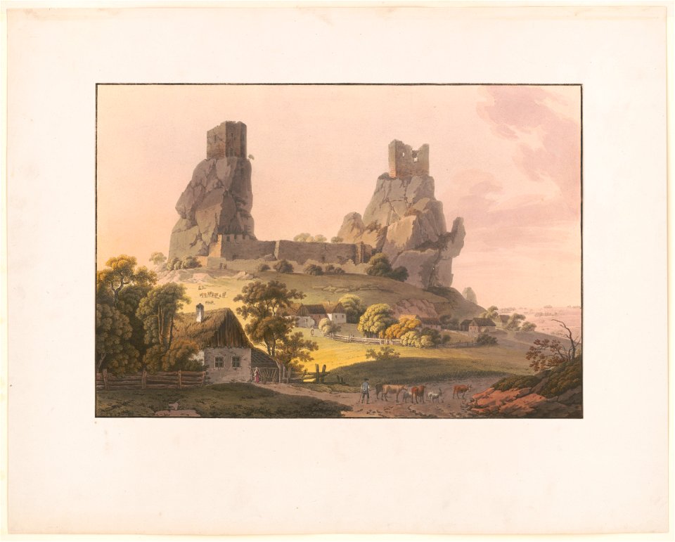 Vues des ruines des chateaux de BABA et de PANA, prés de Droski, dans le cercle de Bunzlauer en Boheme LCCN2003674520