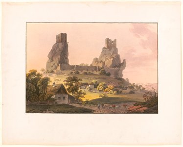 Vues des ruines des chateaux de BABA et de PANA, prés de Droski, dans le cercle de Bunzlauer en Boheme LCCN2003674520
