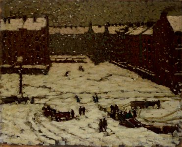 Václav Malý - Vorstadt im Schneewetter - 904 - Österreichische Galerie Belvedere