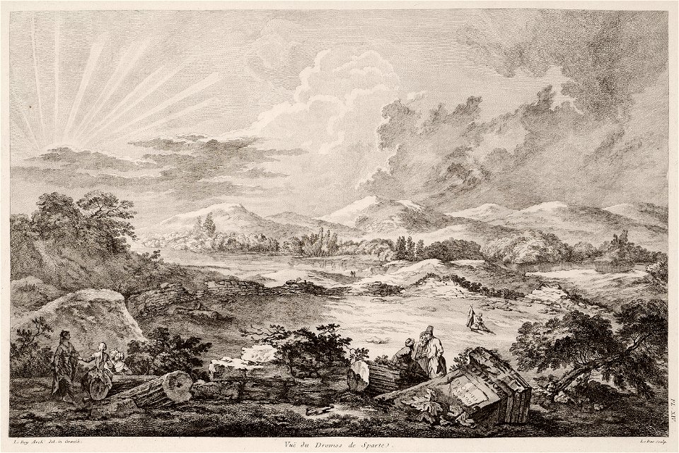 Vuë du dromos de Sparte - Le Roy Julien David - 1770