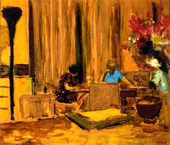 Vuillard - The Billiard Room at the Chateau at Clayes, c. 1930
