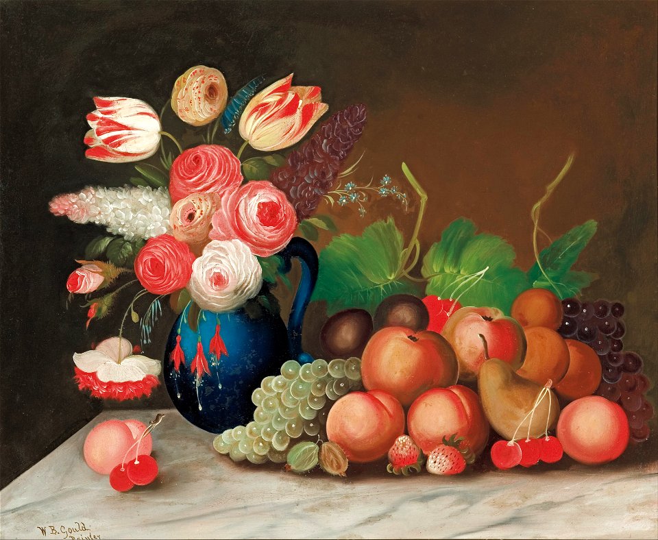 W.B. Gould - Still life with fruit and flowers - Google Art Project