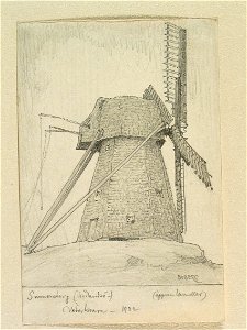Västergötland, Kållands hd., Sunnebergs sn., Kållandsö. Väderkvarn med öppna lameller - Nordiska museet - NMA.0088588