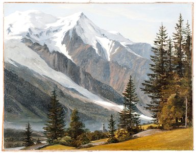 Vy mot Chamonix-Mont-Blanc (Martinus Rørbye) - Nationalmuseum - 174859