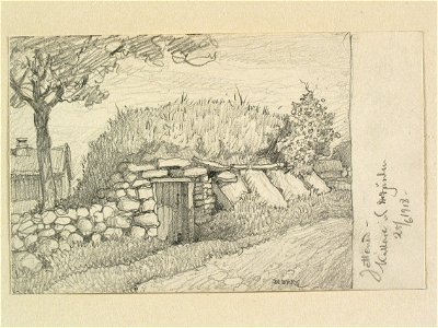 Västergötland, Gudhems hd., Friggeråkers sn., Jättened. Källare vid Hedgården - Nordiska museet - NMA.0088552