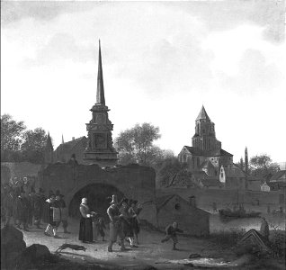 W. Schellinks - Een processie te Angers - NK2431 - Cultural Heritage Agency of the Netherlands Art Collection