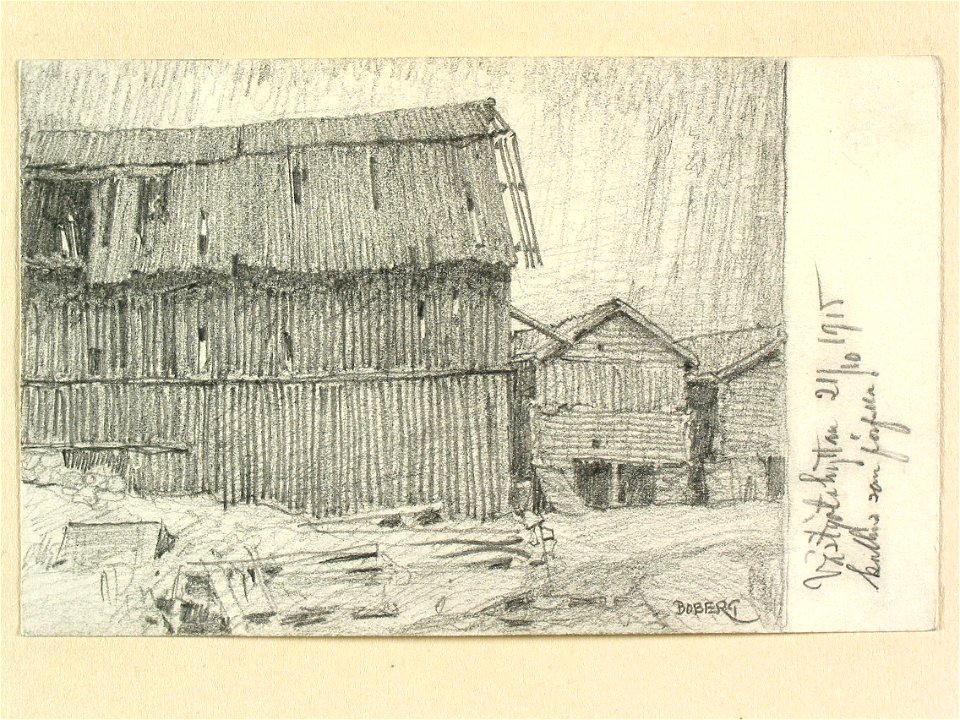 Västmanland, Nora bergslag, Nora landsförsamling, Västgötahyttan. Förfallna byggnader - Nordiska museet - NMA.0089385