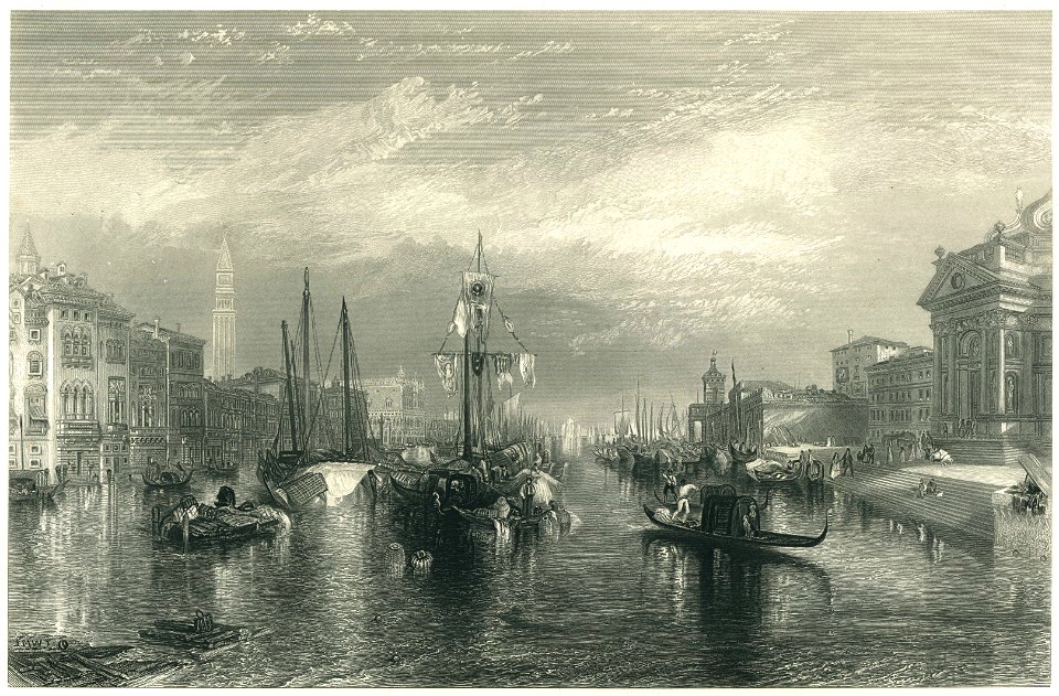 W. Turner - Vue du Grand Canal - Steel Engraving