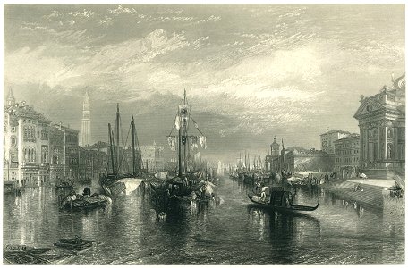 W. Turner - Vue du Grand Canal - Steel Engraving