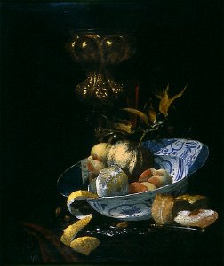 W. Kalf - Stilleven met Chinese schaal en vergulde bokaal - NK2491 - Cultural Heritage Agency of the Netherlands Art Collection