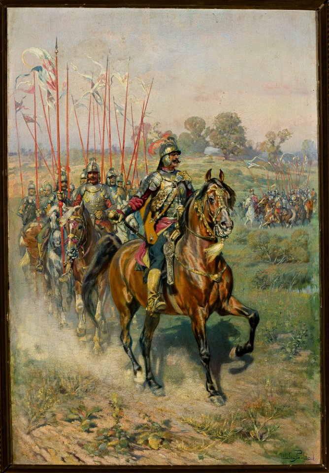 Wacław Pawliszak - Procession of hussars - MP 5516 MNW - National Museum in Warsaw