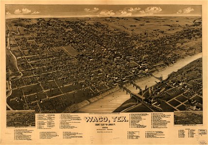 Waco, Texas, county seat of McLennan Cy. 1886. LOC 75696604