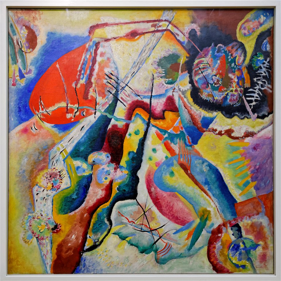 W. Kandinsky - Bild mit rotem Fleck. Free illustration for personal and commercial use.