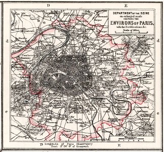 W. & A.K. Johnston Limited, The Environs of Paris, 1906 - David Rumsey